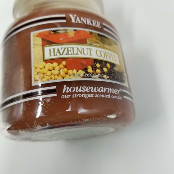 Yankee Candle Retired Black Band Hazelnut Coffee Housewarmer 14.5 oz Jar Rare - Picture 2 of 6